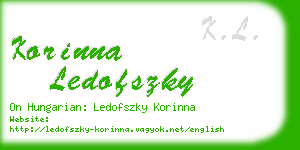 korinna ledofszky business card